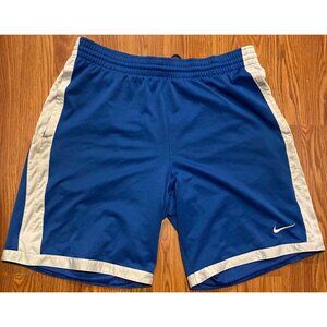 VTG Nike Mens M Blue Basketball Swoosh Gym Athletic Running Shorts Y2K
